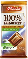 1120 Шоколад молочный без сахара 36% какао "Чаржед"  100г*10 Победа