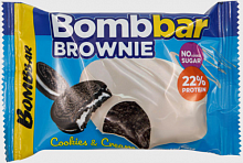 БРАУНИ ПЕЧЕНЬЕ-КРЕМ   печенье глазированое  BOMBBAR 50 гр * 10