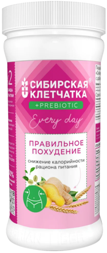 ПРАВИЛЬНОЕ ПОХУДЕНИЕ  клетчатка Сибирская  2,0  пребиотиками 300г*12