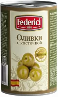 Оливки с  косточкой ж/б 300 г*12 FEDERICI