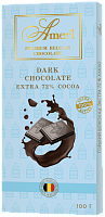 CU-0162-004  Шоколад Экстра горький 72% 100г*12 Ameri