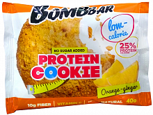 Апельсин - имбирь  печенье протеиновое низкокалорийное неглазированое  BOMBBAR 40 гр * 12