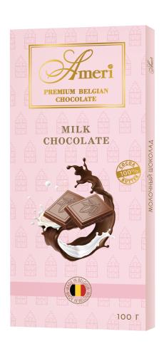 CU-0162-001 Шоколад молочный плитка 100г*12 Ameri