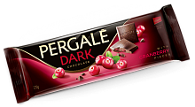 Шоколад темный PERGALE с  КЛЮКВОЙ   220 г *9 Pergale