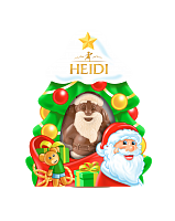 Санта Клаус с начинкой пралине шоколад молочный 20г*15 Heidi