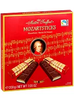 Моцарт батончики  набор  из молочного и темного шоколада с марципаном и фисташками 200 г*25 Гунц 