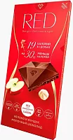Шоколад молочный RED ЯБЛОКО  со сниженой калорийностью  85 г*12  RED Латвия
