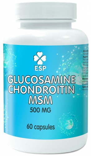 Glucosamine + Chondroitin + MSM "ESP" БАНКА капсулы 120 шт*9