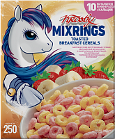 Колечки сухие завтраки со вкусом банана и клубники  250г*7 Krosby 