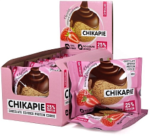CHIKALAB Глазированное  Клубника в шоколаде  печенье  с начинкой 60 г*9