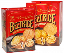 Беатрис печенье сдобное ассорти ж/б 608 *8 Foods Stars Китай