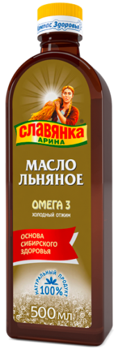 Льняное масло Славянка Арина 500 мл*24