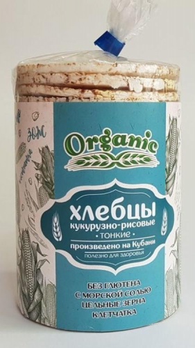 Хлебцы Кукурузно-рисовые без глютена Organic 100гр*32