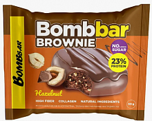 БРАУНИ с ФУНДУКОМ  печенье глазированое  BOMBBAR 50 гр * 10